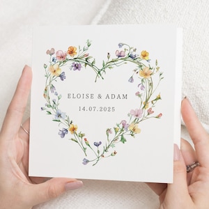 Carte de mariage personnalisée, Carte de mariage d'un ami, Félicitations pour votre mariage, Cadeau de mariage pour amis, Carte-cadeau de mariage pour couple