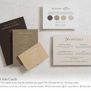 Minimalist Monogram Wedding Invitations, Elegant Black and White Wedding Invite, Simple Classic Wedding Stationery, Personalised Invite image 3