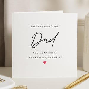 Vatertagskarte für Papa, glückliche Vatertagskarte, Papa-Karte, Vatertagskarte von Tochter, Vatertagskarte von Sohn, Helden-Vaterkarte