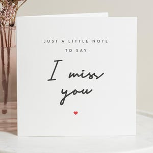 Tarjeta de "Te extraño", Tarjeta de "Te extraño", Tarjeta de larga distancia, Amistad a distancia, Regalo de "Te extraño", Tarjeta de relación a distancia, Solo una nota