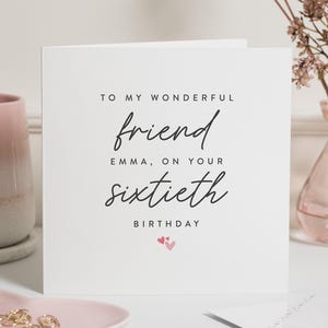 Carte de 60e anniversaire pour elle, carte de 60e anniversaire de maman, cadeau fabuleux de 60 ans pour une amie, jalon des 60 ans de grand-mère, cadeau d'anniversaire, voeux d'anniversaire