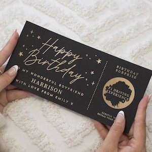 Scratch Card Reveal, Gratta e Vinci di Compleanno, Regalo di Compleanno per Fidanzato, Gratta e Rivela, Buono Compleanno, Buono Regalo, Sorpresa di Compleanno