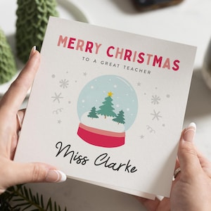 Weihnachtskarte für Lehrer, Weihnachtskarte für Lehrer, Lehrer Weihnachtskarten, Lehrer Weihnachtsgeschenke, personalisierte Lehrer Weihnachtskarte