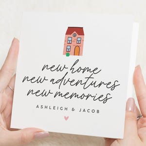 Carte pour maison neuve, Cadeau de pendaison de crémaillère, Cadeau personnalisé pour nouvelle maison, Carte première maison, Cadeau pour la maison, Cadeau personnalisé pour maison neuve pour amis