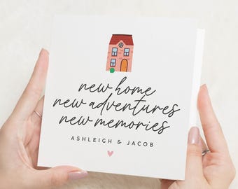 New Home Card, housewarmingcadeau, gepersonaliseerd New Home-cadeau, First Home-kaart, cadeau voor thuis, gepersonaliseerd nieuw huiscadeau voor vrienden