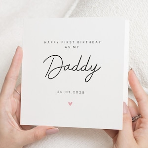 Eerste verjaardag als mijn vader kaart, vader verjaardagskaart, vaders eerste verjaardag, gelukkige 1e verjaardag als mijn vader, 1e verjaardag vader cadeau