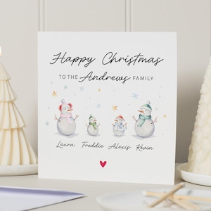 Cartão de Natal personalizado para a família, Cartão de Natal para amigos, Cartão de Natal para toda a família, Cartão de Natal para a família, Cartão de Feliz Natal