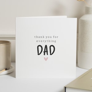 Karte zum Vatertag für Papa, Dankeschön Papa Karte, Dankeschön Karte zum Vatertag, Karte zum Vatertag für Ihn, Einfache Karte zum Vatertag, Karte für Papa