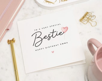 Geburtstagskarte für beste Freundin, beste Freundin Geburtstagskarte, Bestie Geburtstagskarte, Geburtstagsgeschenk für beste Freundin, für sie, personalisierte Karte