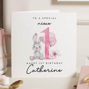 Nichte 1. Geburtstagskarte, Nichte nette Karte, personifizierte 1. Geburtstagskarte für Nichte, erstem Geburtstag Nichte Geschenk, spezielle Nichte Geburtstagsgeschenk