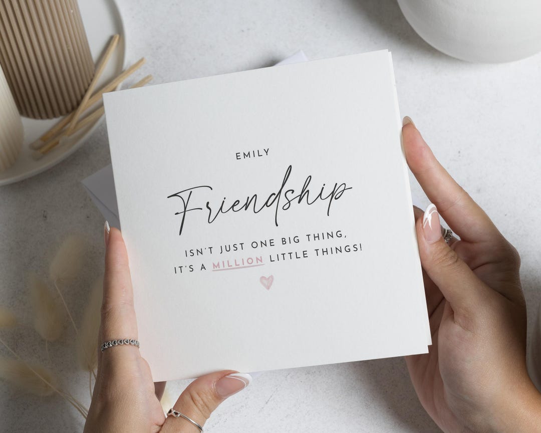 Friendship Card, Personalised Best Friend Card, Birthday Card for ...
