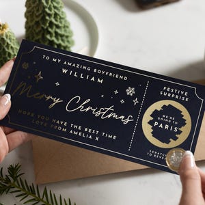Christmas Scratch Card, Personalised Christmas Scratch To Reveal, Scratch Off Ticket, Christmas Voucher, Christmas Ticket, Gift Voucher