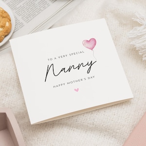 Nanny Muttertagskarte, Muttertagskarten für Oma, glückliche Muttertags-Nanny, Muttertags-Omakarte, für Nan, Nana