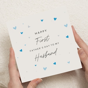 First Fathers Day Card for Husband, Fathers Day Card from Baby, Fathers Day Card for Him, New Dad Card, Cute Fathers Day Card