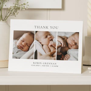 Gepersonaliseerde bedankkaarten New baby, gevouwen bedankkaarten voor baby's, bedankkaarten babyfoto, bedankkaarten voor ansichtkaarten, bedankbriefjes