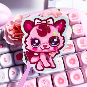LPS Baby Kätzchen Holografisch Sparkly Star Glitter Sticker Stationey für Journal Scrapbook Laptop iPad Hülle