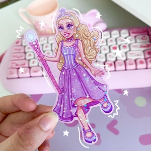 Magic of Pegasus Movie Sparkly Holographic Glitter Star Sticker Stationery for Journal Scrapbook Laptop Phone Case Decor