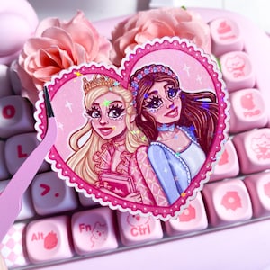 Princess and The Pauper Movie Sparkly Holographic Glitter Star Sticker Stationery for Journal Scrapbook Laptop Phone Case Decor