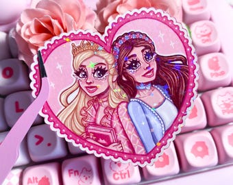 Holografische glittersticker Princess and the Pauper Movie