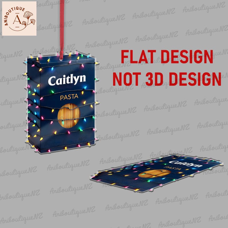 Personalized Pasta Box Ornament Custom Grandma Mom Ornament Gift for