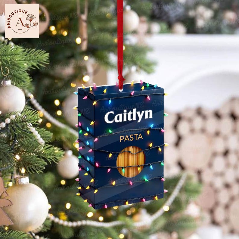 Personalized Pasta Box Ornament Custom Grandma Mom Ornament Gift for