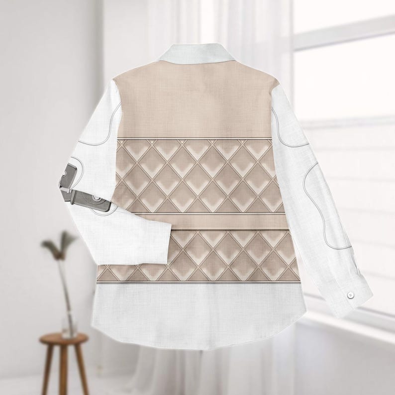 Leia Organa Cosplay Linen-Look Shirt, Star Wars Women Shirt, Princess Leia Blouse Shirt, Mandalorian Casual Shirt, Halloween Gifts