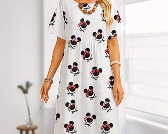 Walt Disney World Sleep Shirt Nightgown Sleepy Minnie Plaid One