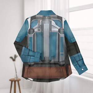 Bo-Katan Cosplay Linen-Look Shirt, Star Wars Women Shirt, Warrior Blouse Tops Women, Mandalorian Casual Shirt, Halloween Gifts