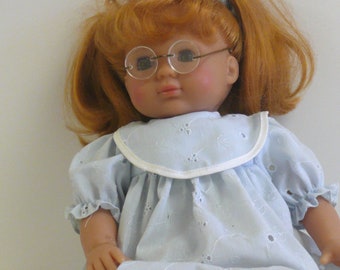 Lissi Doll - West Germany - Dated  1986 - Signed - Lissi Batz GmbH Doll with Glasses -