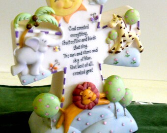 Nursery Nightlight - Cross and Animals