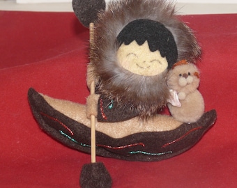 Eskimo Girl Christmas Tree Ornament
