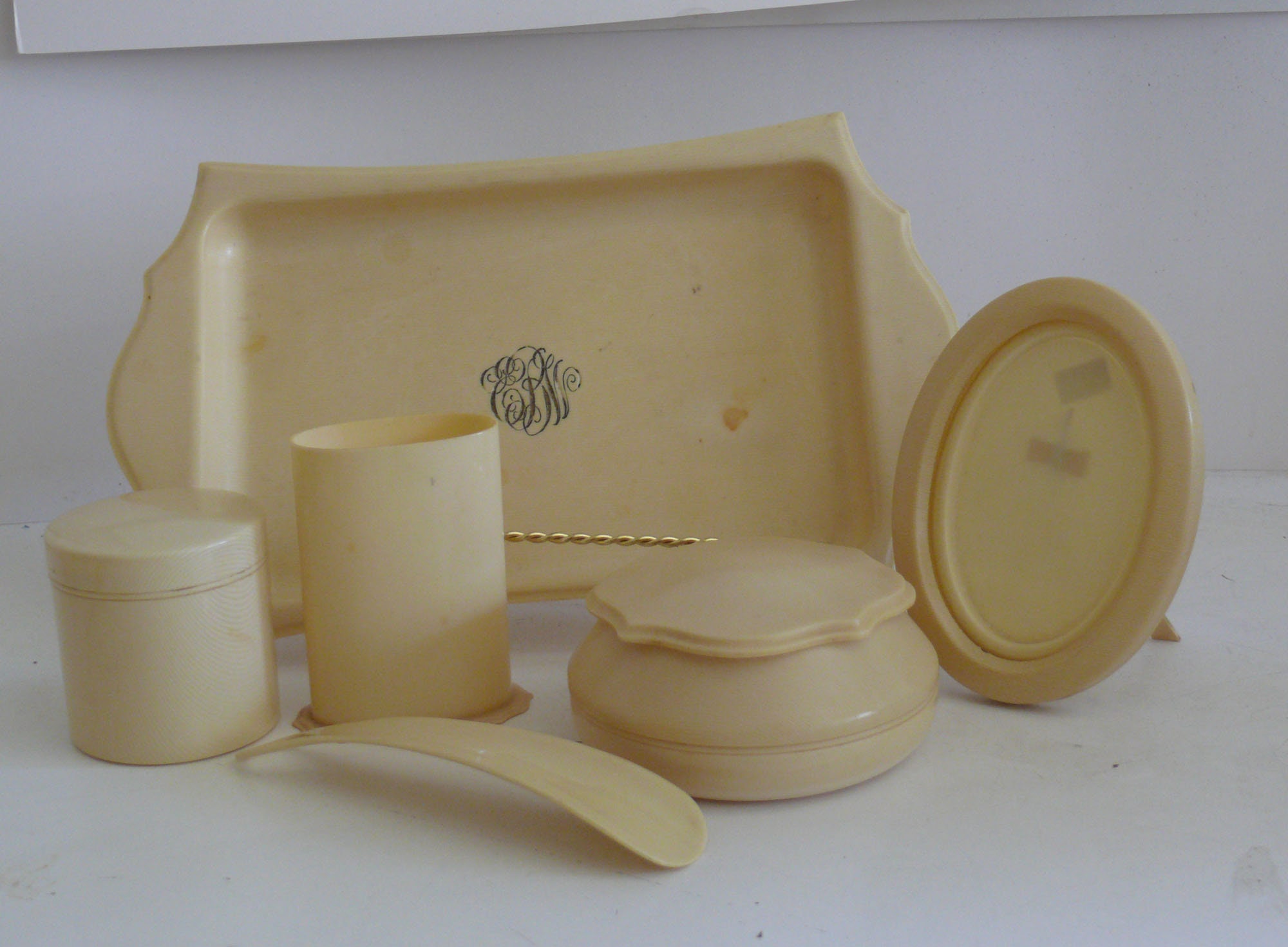 Celluloid Vanity Set 8 Pieces Etsy