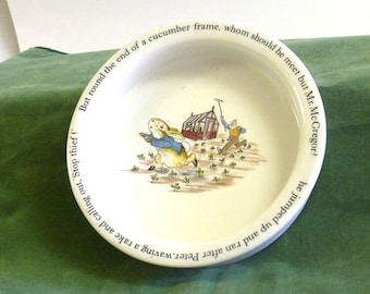 Peter Rabbit and Farm McGregor Wedgewood Ceramic Bowl - Collectible