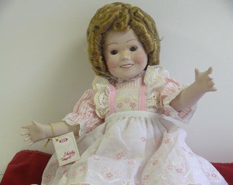 Shirley Temple Doll - Porcelain - Ideal Doll - 1980's LIKE NEW