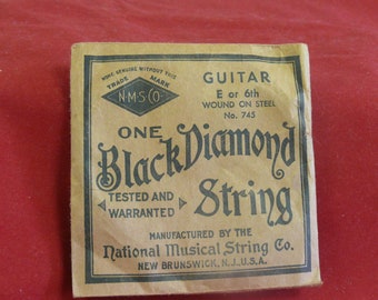 Vintage Black  Diamond GUITAR String (E or 6th)  National Musical String Co