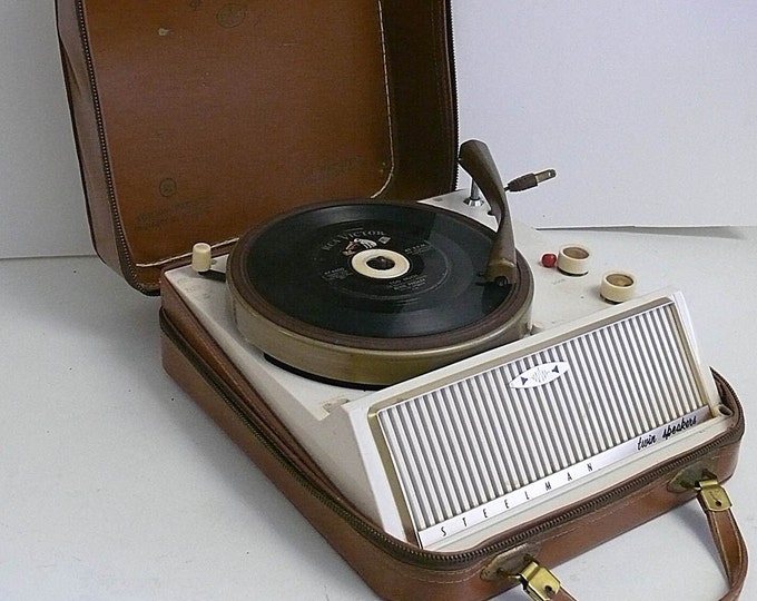 1950's Steelman Portable Record Player Etsy