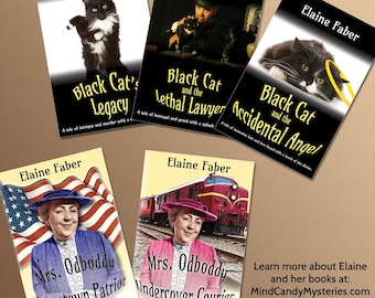 Black Cat Mystery Novels - Tales of Intrigue and Whimsey  - COZY Fiction Novels