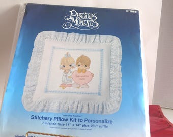 Stitchery Pillow Kit - Precious Moments - Instructions and all Materials included