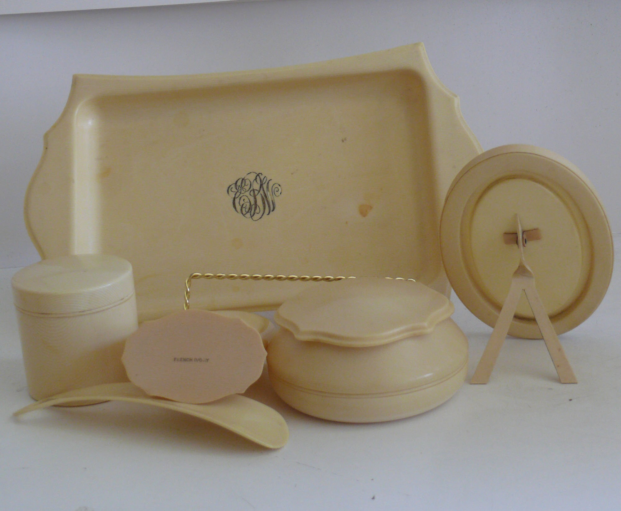 Celluloid Vanity Set 8 Pieces Etsy