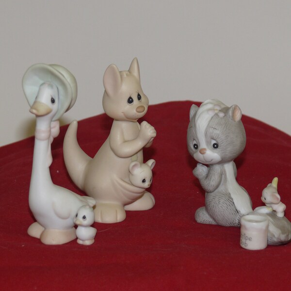 Enesco Goose, Kangaroo and Skunk - 1980's - Samuel Bucher