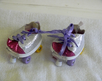 Care Bear Shoes with Skates = Sparkle and Purple laces