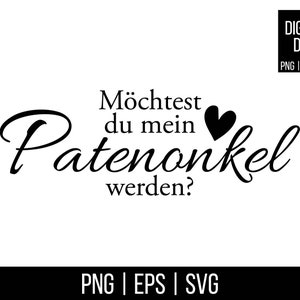 Archivo de trazador | ¿Te gustaría ser mi padrino? PNG | SVG | EPS | Archivo digital | para descarga directa