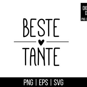 Plotterdatei | Beste Tante | PNG | SVG | EPS | Digitale Datei | zum direkten Download