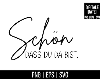 Plotter file | Nice that you're here | PNG | SVG | EPS | Digital file | for direct download