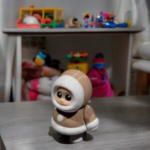 Adorable Flexible Inuit Friend 3D Print with Keychain Option