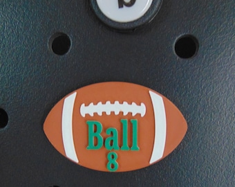 Football Bogg Bag Charm - 3D Printed - Personalized