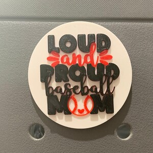 Loud and Proud Baseball Mom Bogg Bag Charm - 3D Printed - Simply Southern