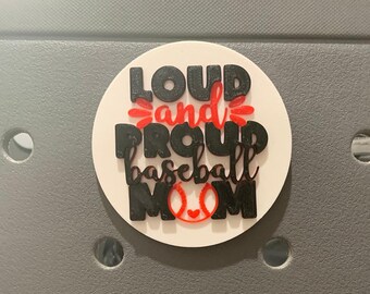 Loud and Proud Baseball Mom Bogg Bag Charm - 3D Printed - Simply Southern