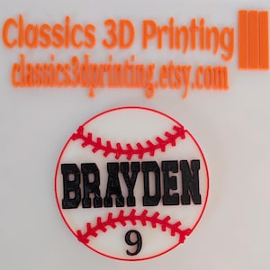 Baseball & Softball Bogg Taschenanhänger - 3D gedruckt - personalisiert