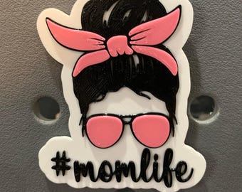 Mom Life Hair Bun Bogg Bag Charm - 3D Printed - Simply Southern - #Momlife